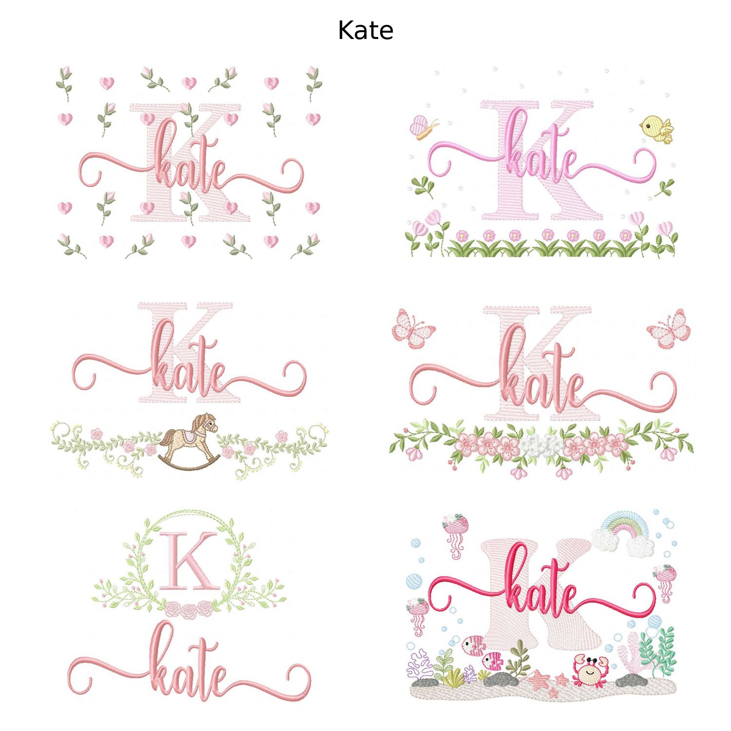 Pacote 6 Nomes Kate