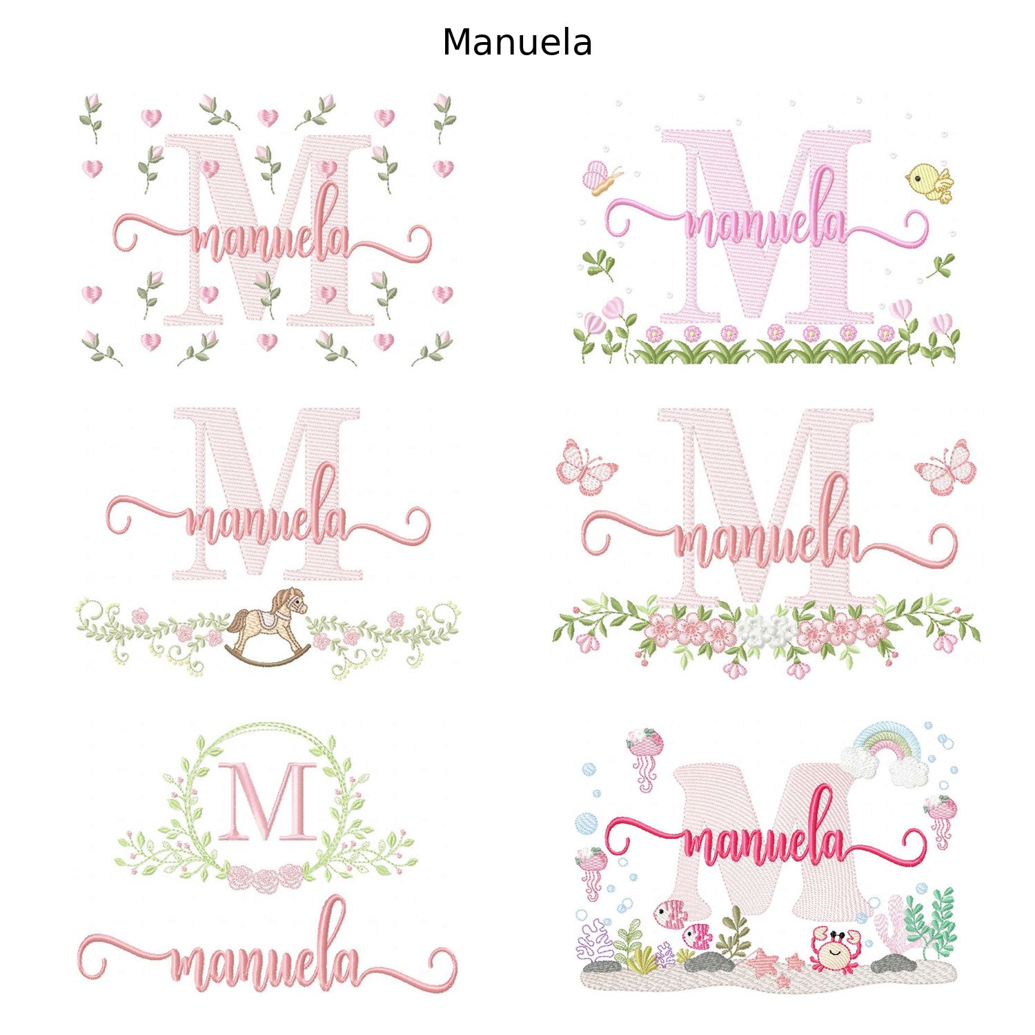 Pacote 6 Nomes Manuela