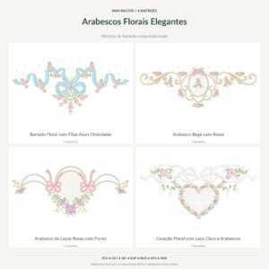 Mini Pacote de Arabescos Florais Elegantes
