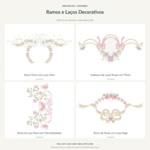 Mini Pacote de Ramos e Laços Decorativos