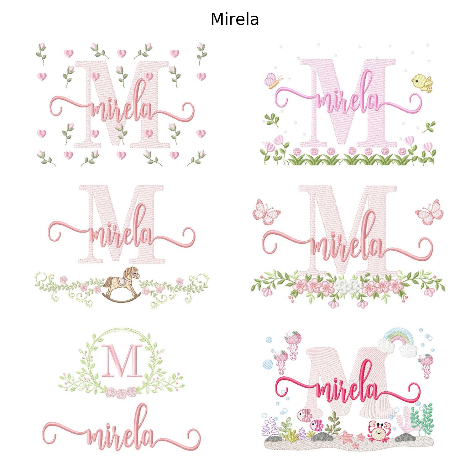 Pacote 6 Nomes Mirela