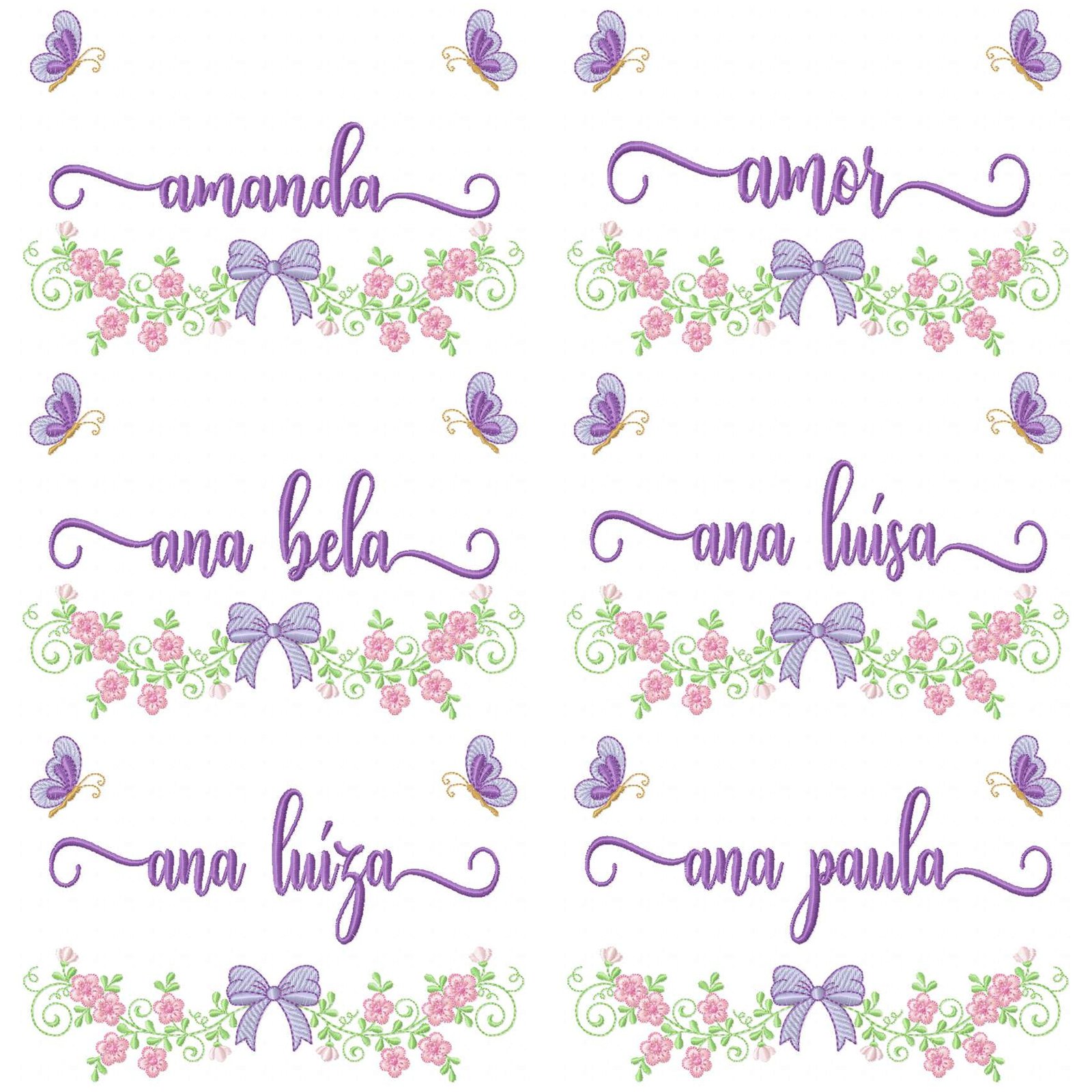 200 Nomes Femininos Jardim Floral com Borboletas - Imagem 6