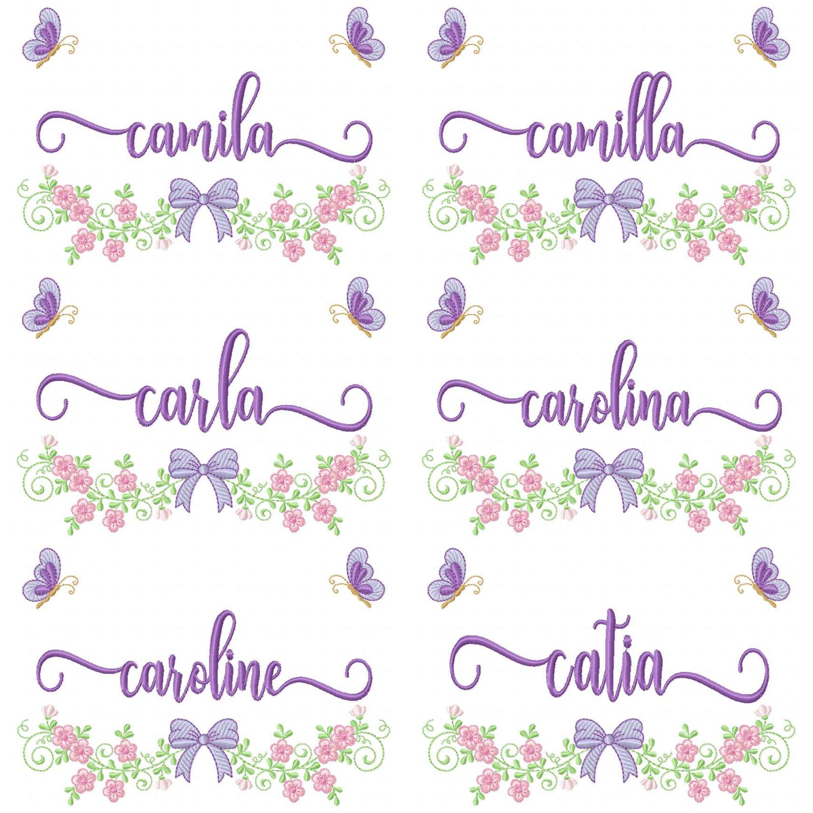 200 Nomes Femininos Jardim Floral com Borboletas - Imagem 2