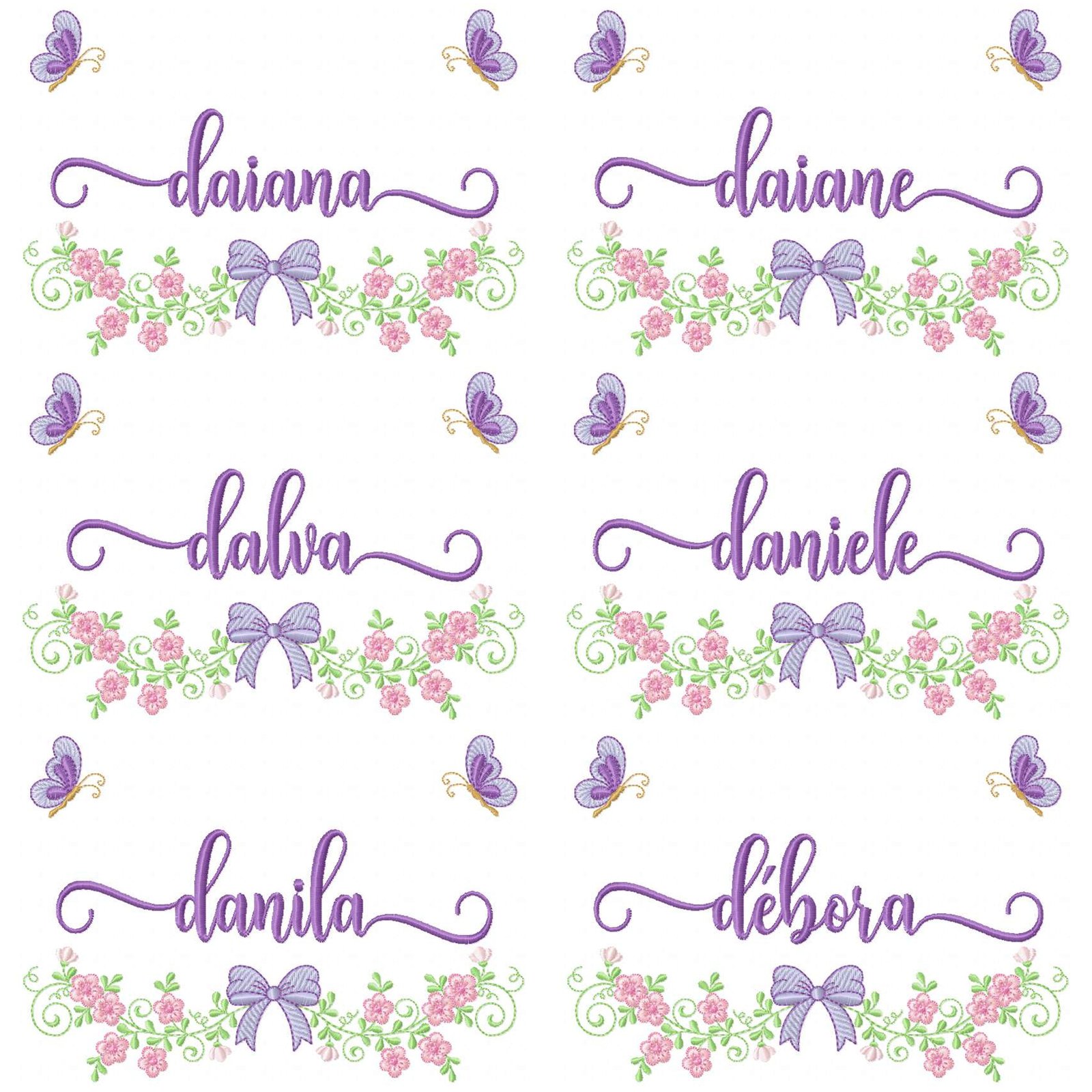 200 Nomes Femininos Jardim Floral com Borboletas - Imagem 17