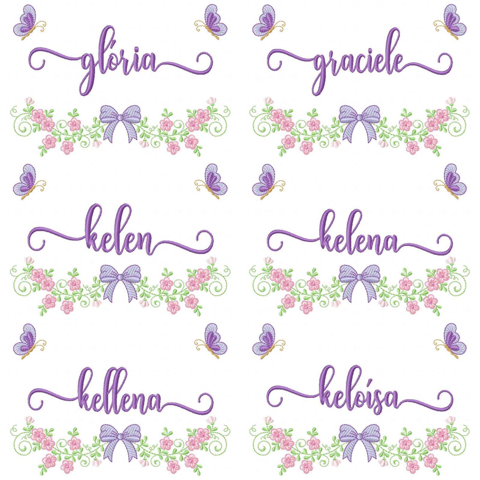 200 Nomes Femininos Jardim Floral com Borboletas - Imagem 12
