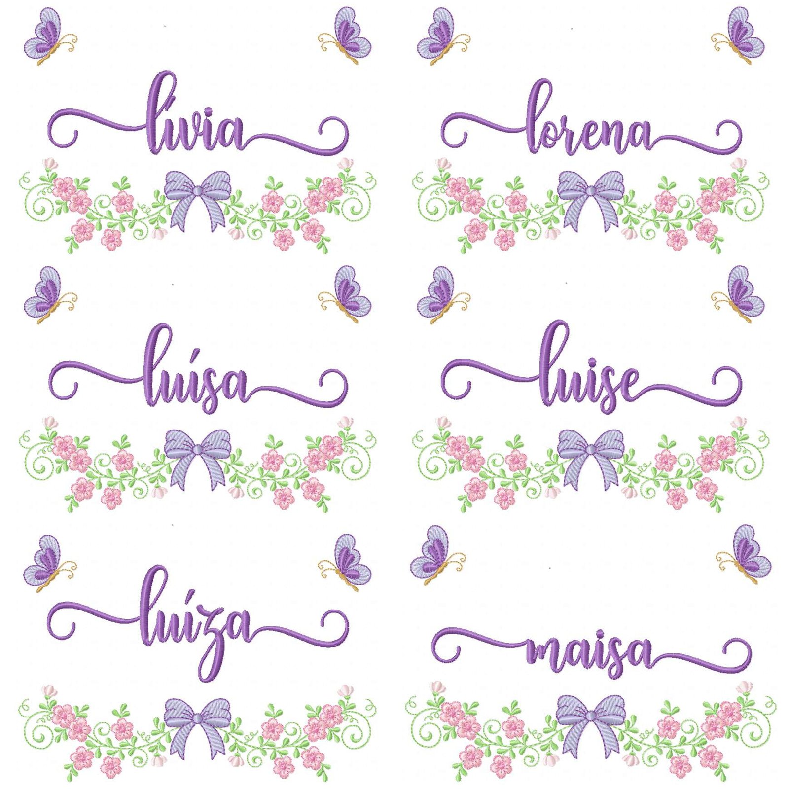 200 Nomes Femininos Jardim Floral com Borboletas - Imagem 27