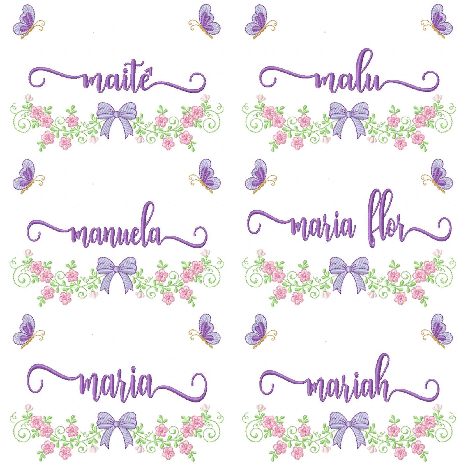 200 Nomes Femininos Jardim Floral com Borboletas - Imagem 26