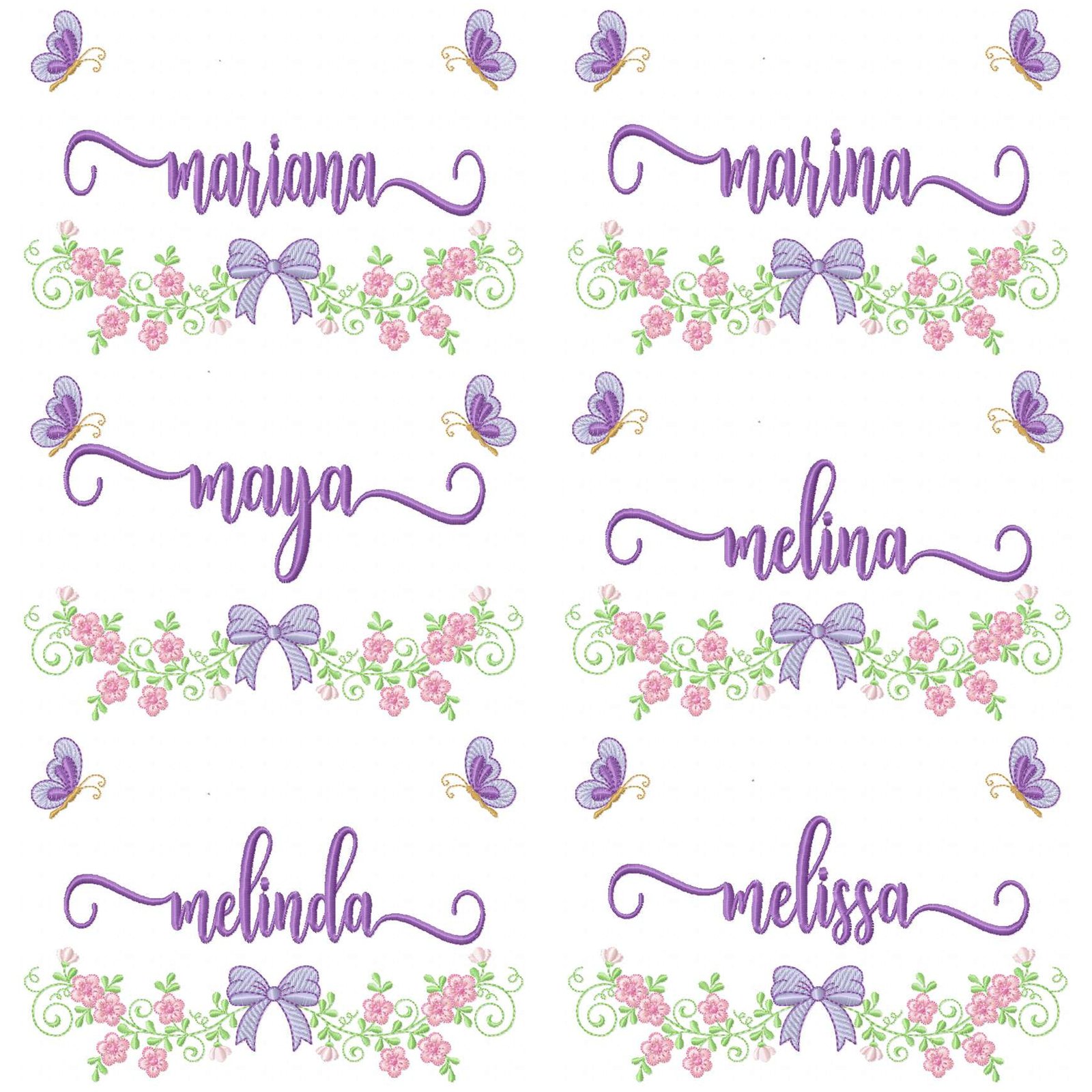 200 Nomes Femininos Jardim Floral com Borboletas - Imagem 25