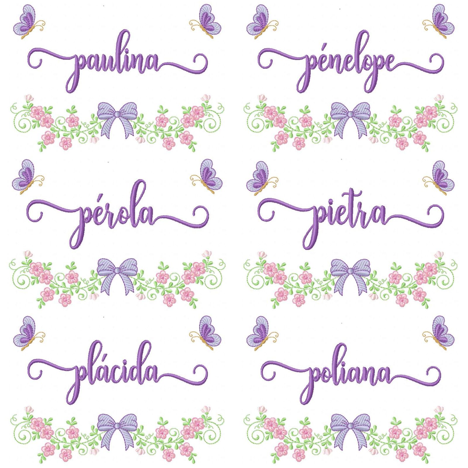 200 Nomes Femininos Jardim Floral com Borboletas - Imagem 20