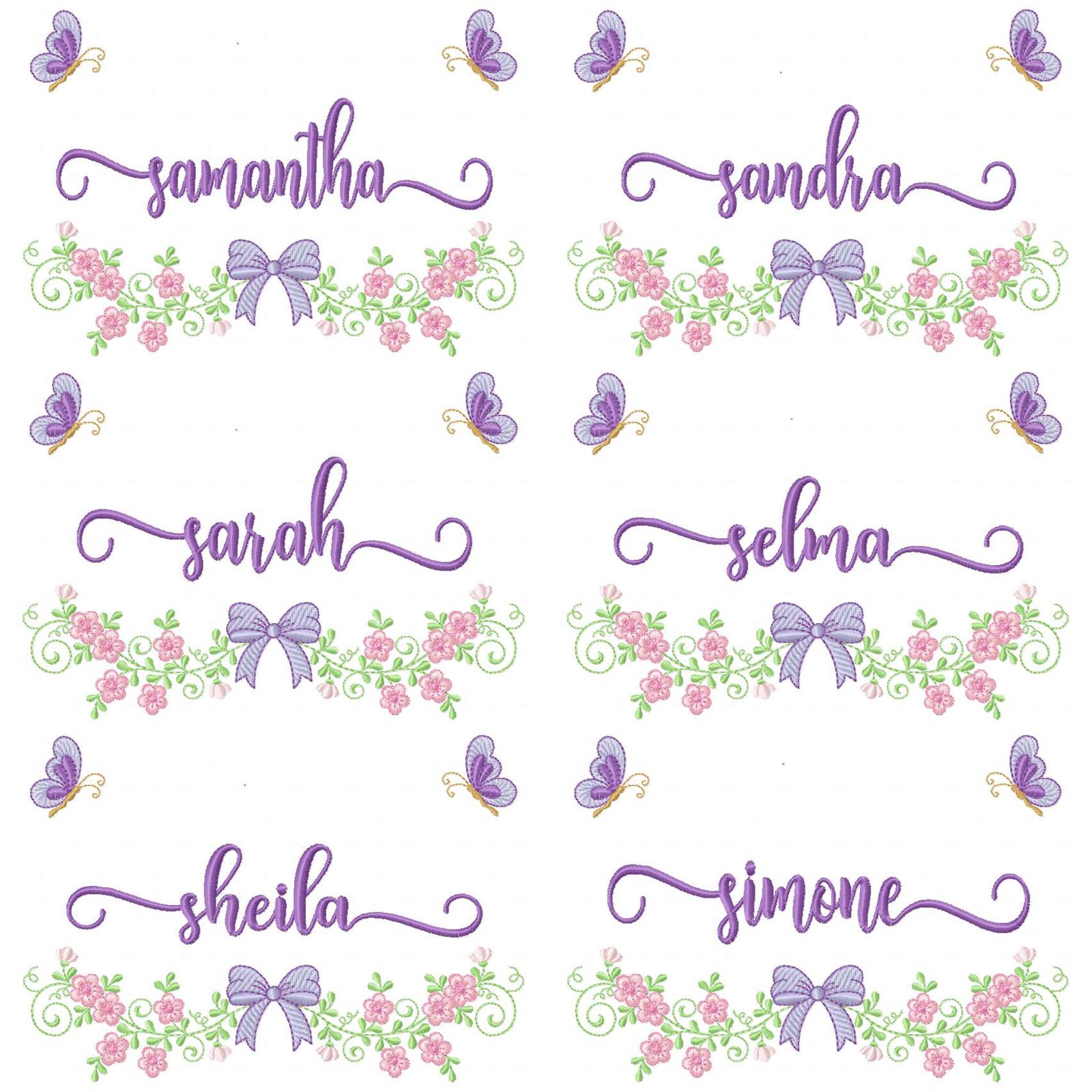 200 Nomes Femininos Jardim Floral com Borboletas - Imagem 37
