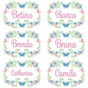 170 Nomes Feminino Brasão com Borboletas