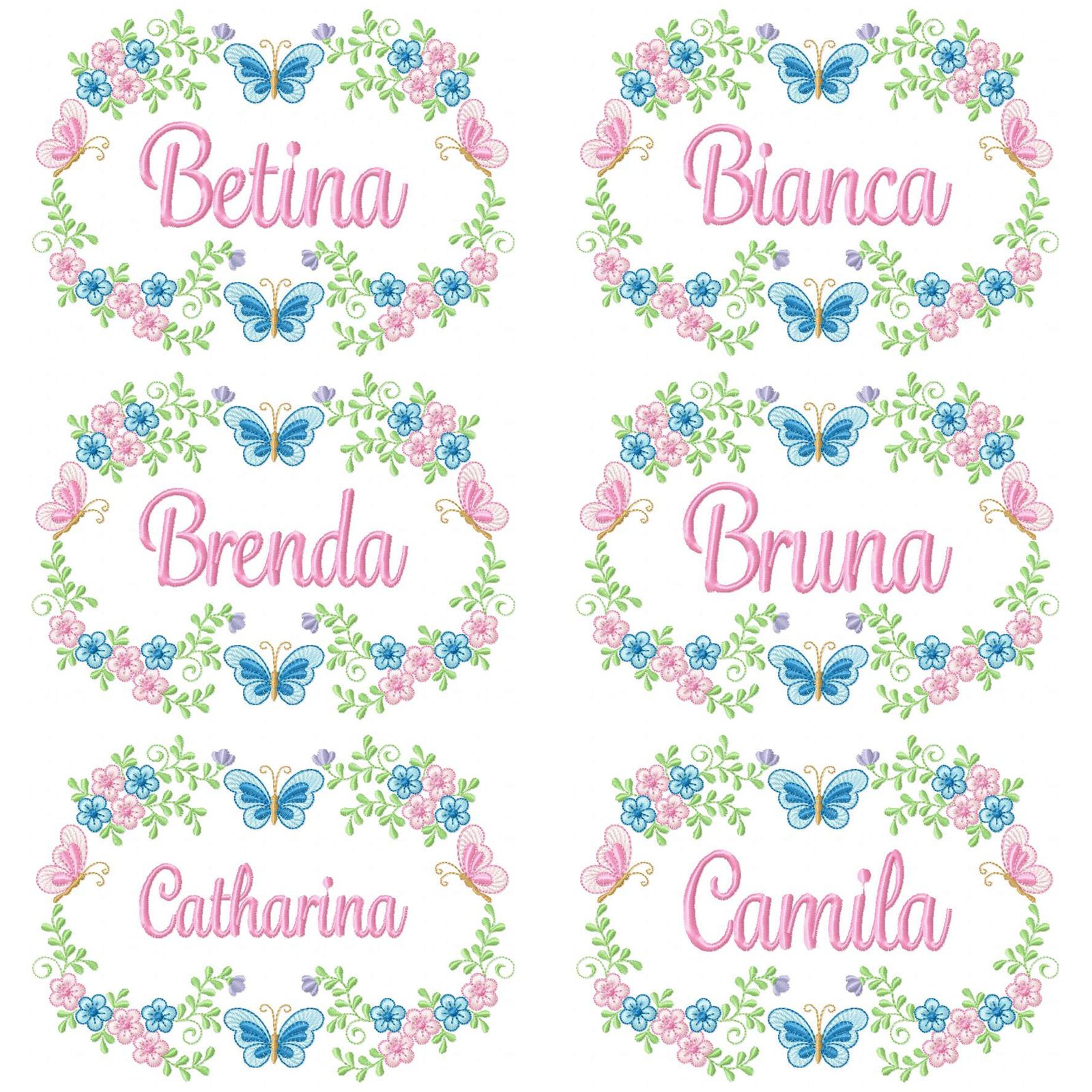 170 Nomes Feminino Brasão com Borboletas