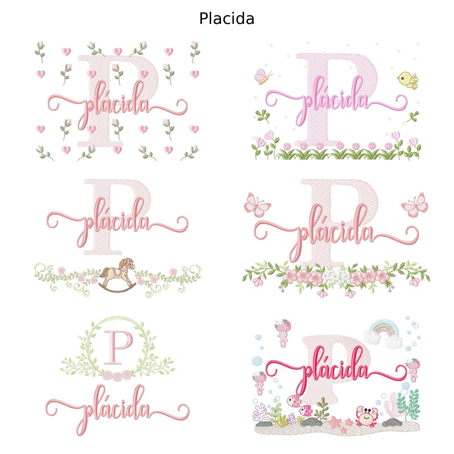 Pacote 6 Nomes Placida