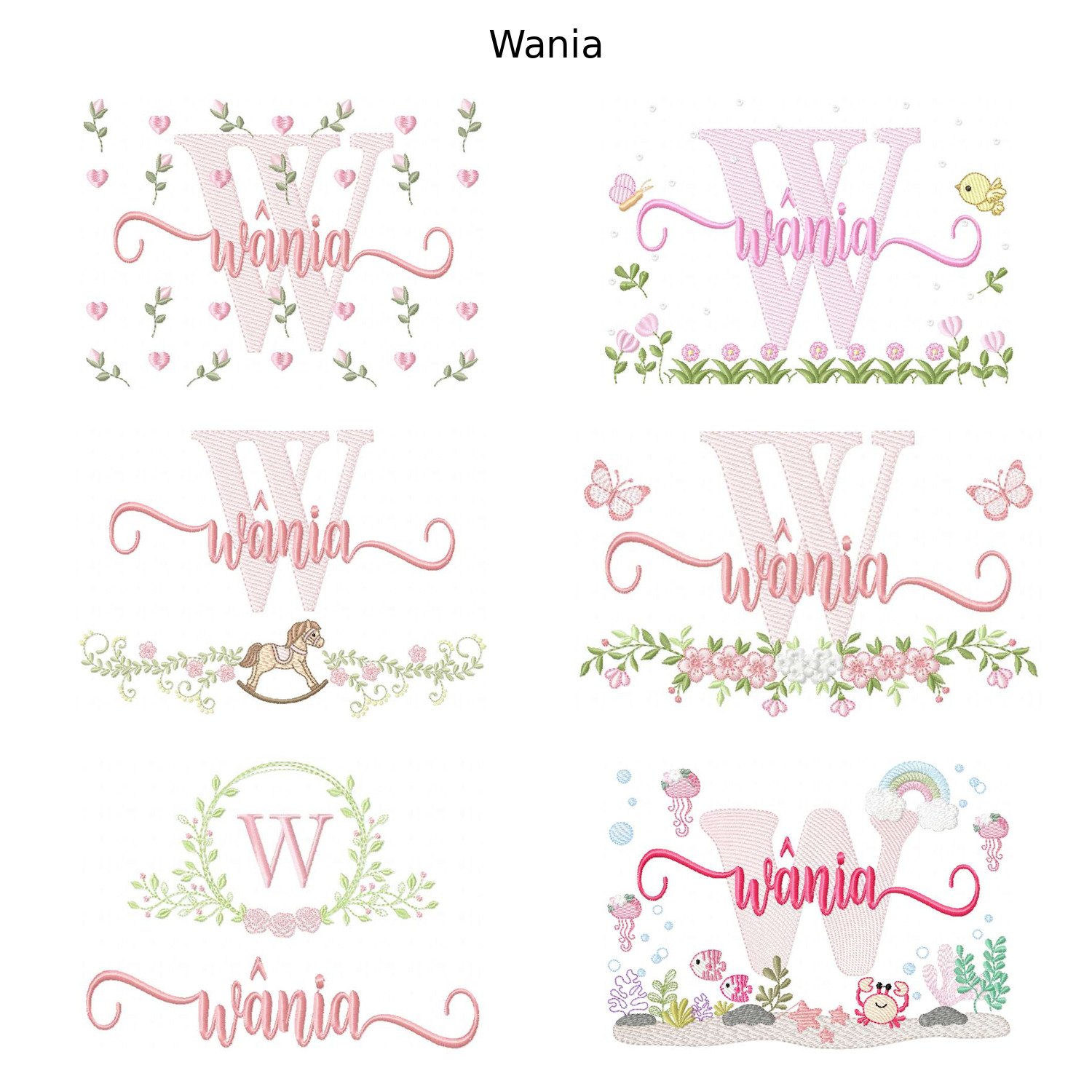 Pacote 6 Nomes Wania