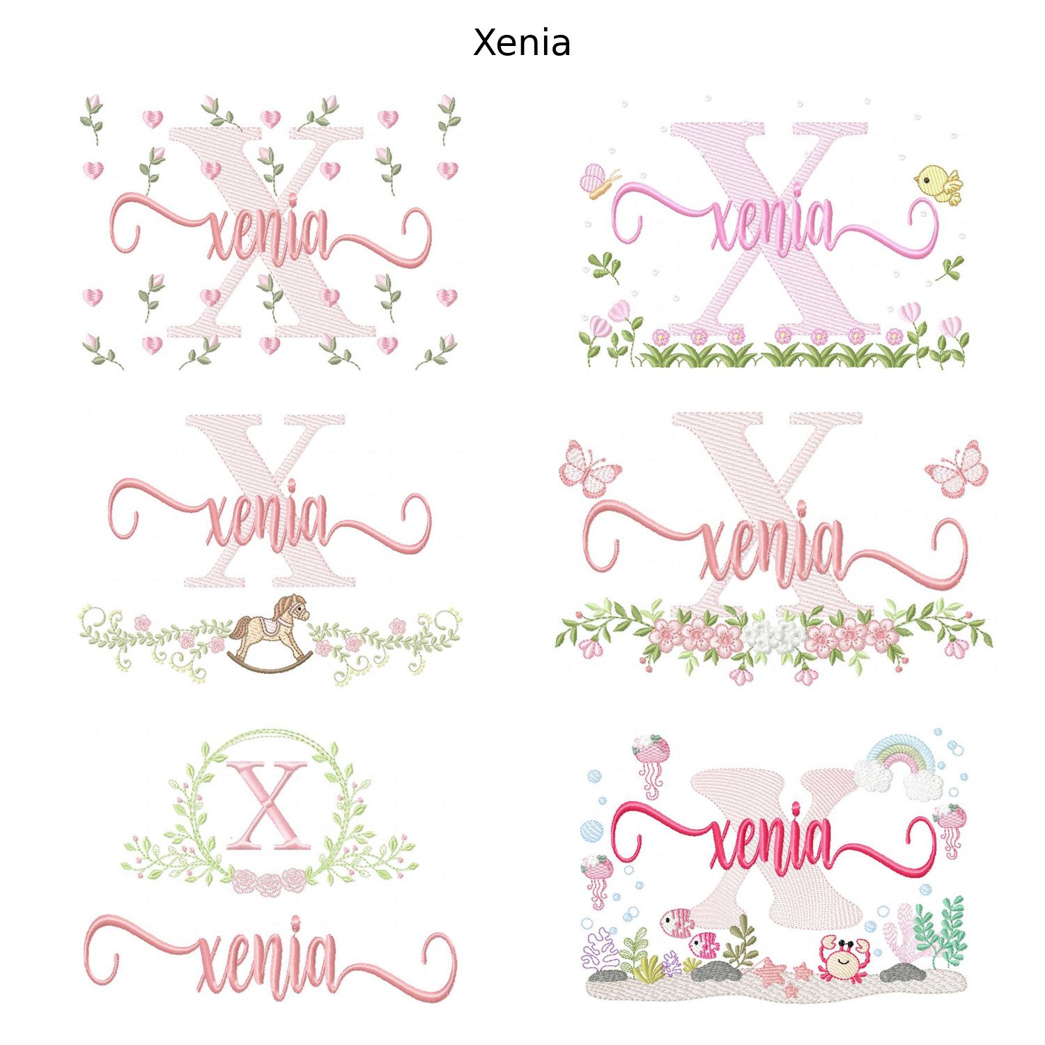 Pacote 6 Nomes Xenia