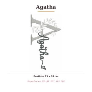 Matriz de Bordado Nome Agatha Ramos