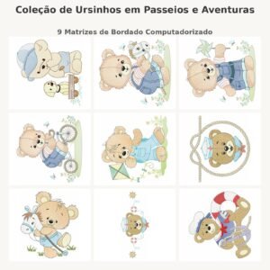 Coleção de Ursinhos em Passeios e Aventuras