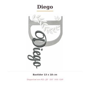 Matriz de Bordado Nome Diego Ramos
