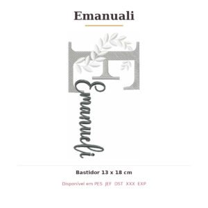 Matriz de Bordado Nome Emanuali Ramos