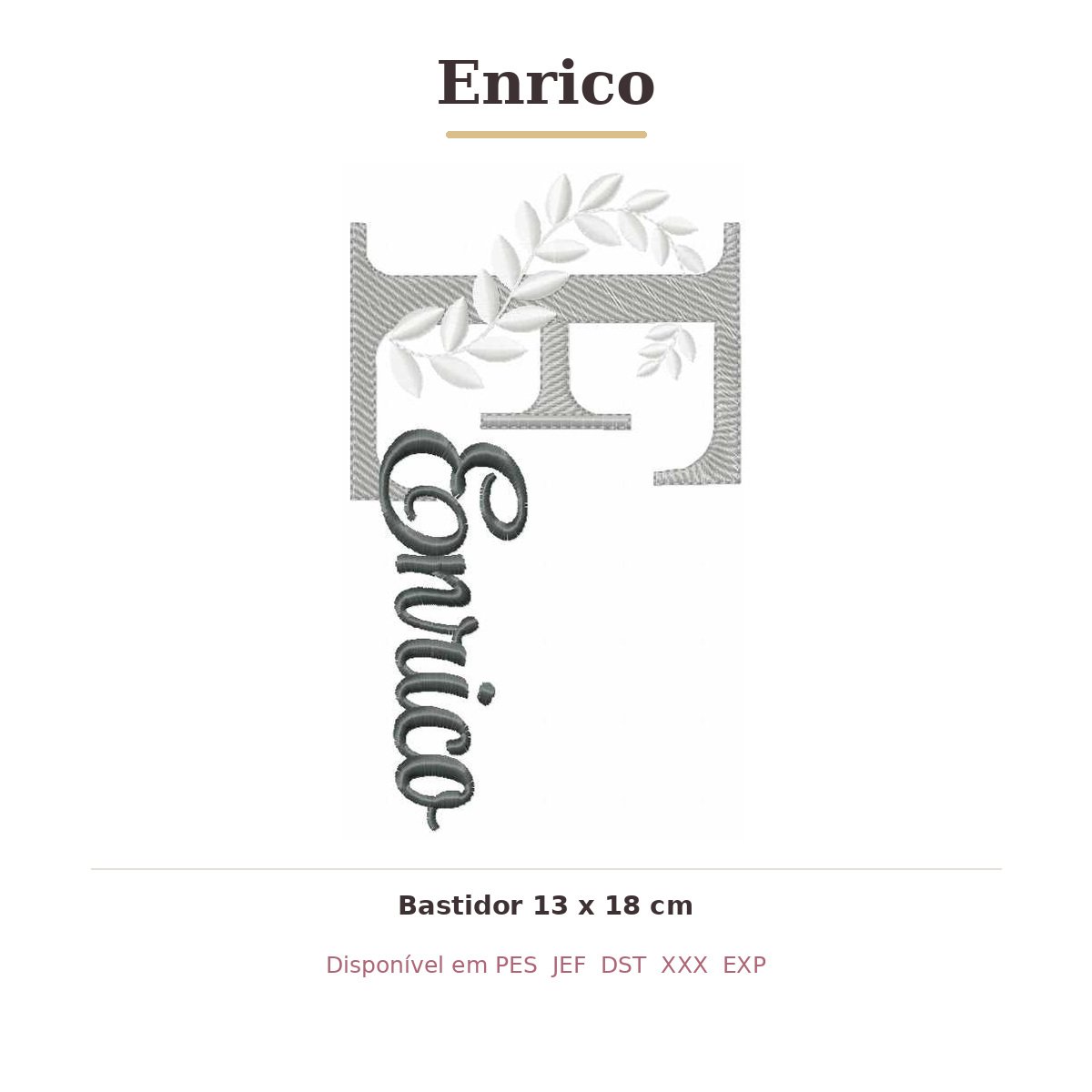 Matriz de Bordado Nome Enrico Ramos