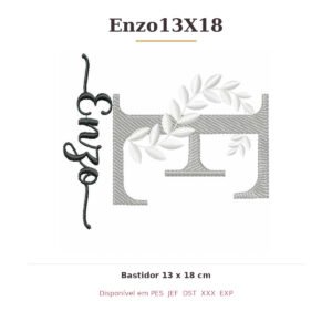 Matriz de Bordado Nome Enzo13X18 Ramos