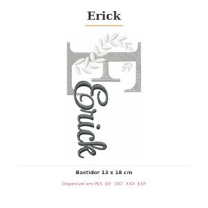 Matriz de Bordado Nome Erick Ramos
