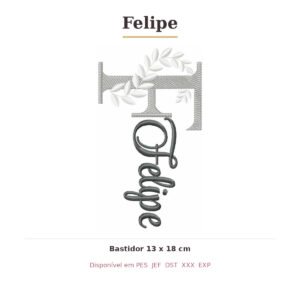 Matriz de Bordado Nome Felipe Ramos