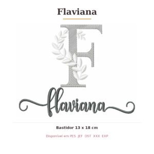 Matriz de Bordado Nome Flaviana Ramos