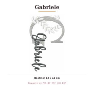 Matriz de Bordado Nome Gabriele Ramos