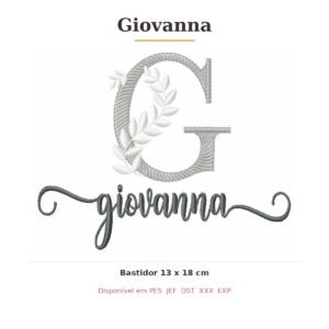 Matriz de Bordado Nome Giovanna Ramos