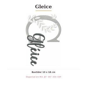 Matriz de Bordado Nome Gleice Ramos