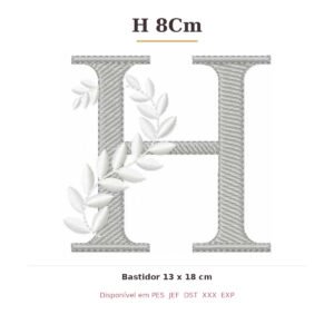 Matriz de Bordado Nome H 8Cm Ramos