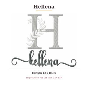 Matriz de Bordado Nome Hellena Ramos