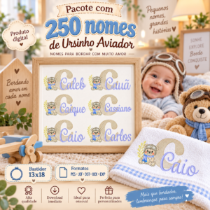250 Nomes Masculinos Ursinho Aviador