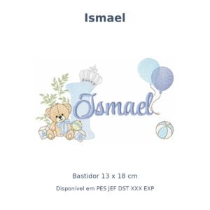 Matriz Nome Ismael Ursinho Com Balão e Coroa
