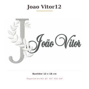 Matriz de Bordado Nome Joao Vitor12 Ramos