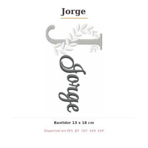 Matriz de Bordado Nome Jorge Ramos