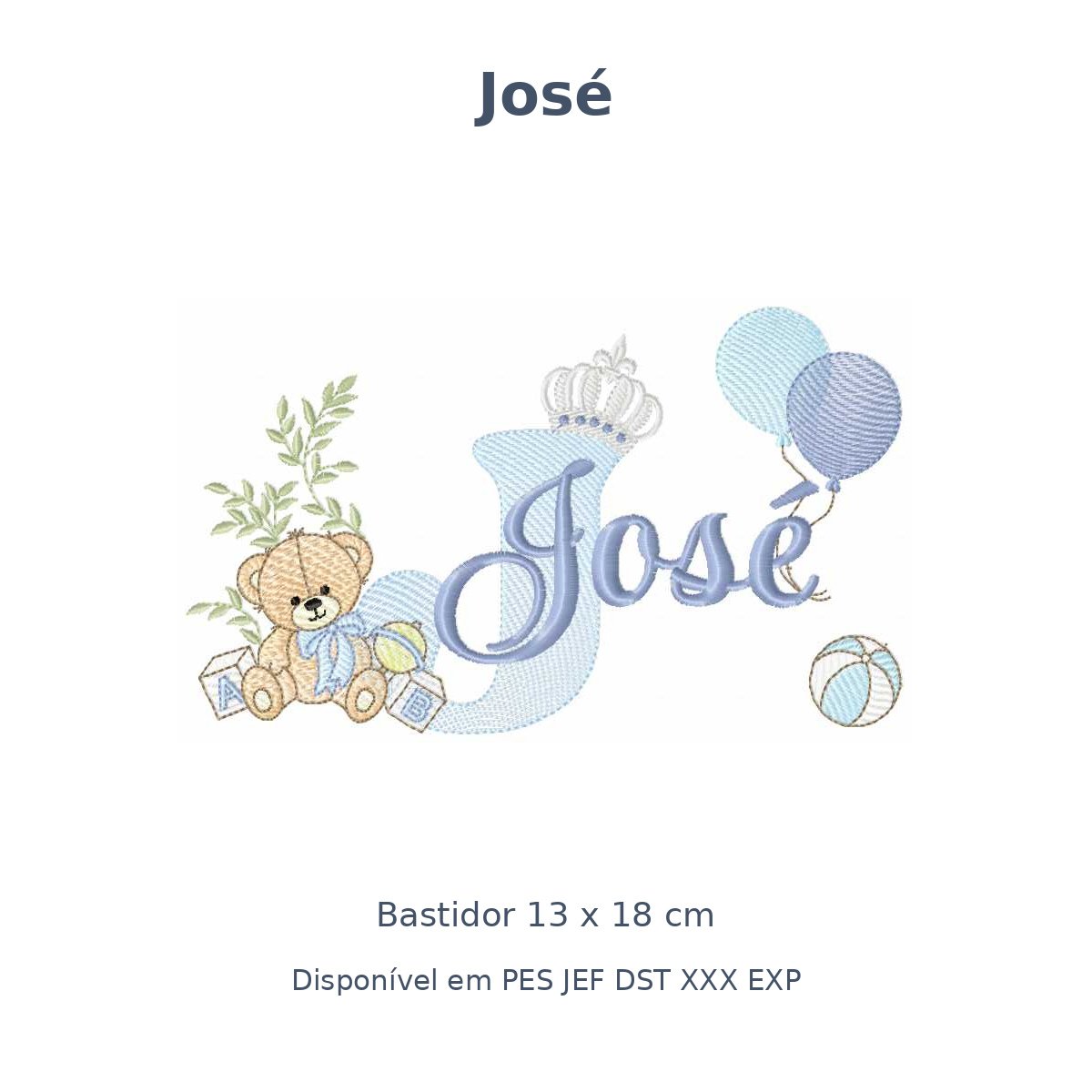 Matriz Nome José Ursinho Com Balão e Coroa