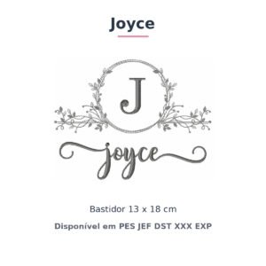 Matriz de Bordado Nome Joyce Nobresa Ramo Delicado 13x18