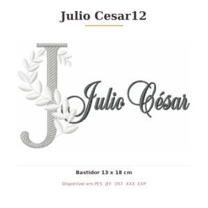 Matriz de Bordado Nome Julio Cesar12 Ramos
