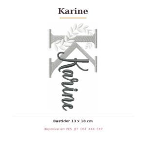 Matriz de Bordado Nome Karine Ramos