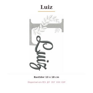 Matriz de Bordado Nome Luiz Ramos