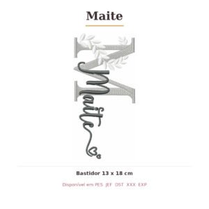 Matriz de Bordado Nome Maite Ramos