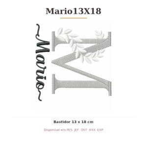 Matriz de Bordado Nome Mario13X18 Ramos