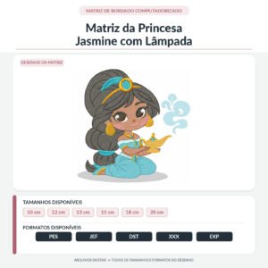 Matriz da Princesa Jasmine com Lâmpada