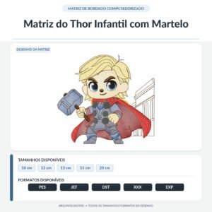 Matriz do Thor Infantil com Martelo