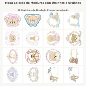Mega Coleção de Molduras com Ursinhos e Ursinhas