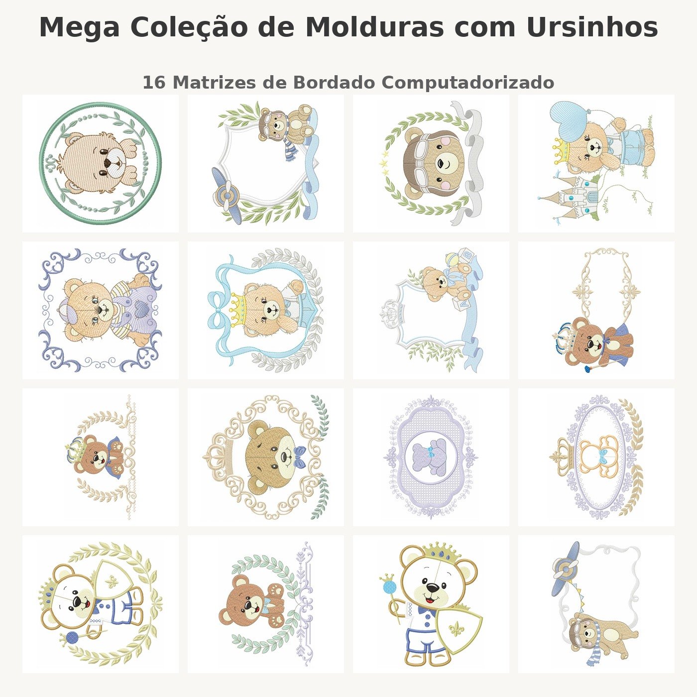 Mega Coleção de Molduras com Ursinhos