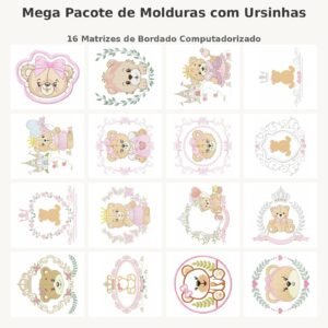 Mega Pacote de Molduras com Ursinhas