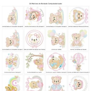 Mega Pacote de Ursinhas Meninas para o Quartinho do Bebê